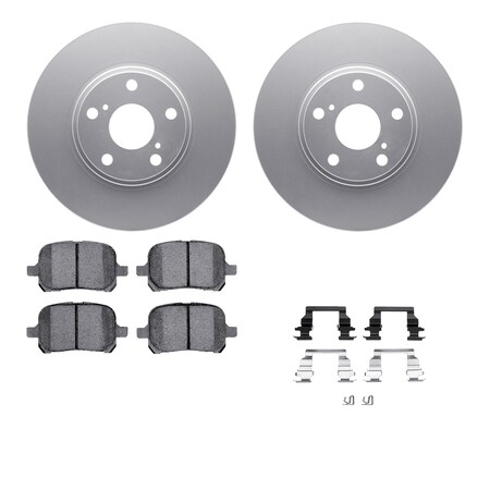 Dynamic Friction Co 4512-76108, Geospec Rotors with 5000 Advanced Brake Pads includes Hardware, Silver 4512-76108